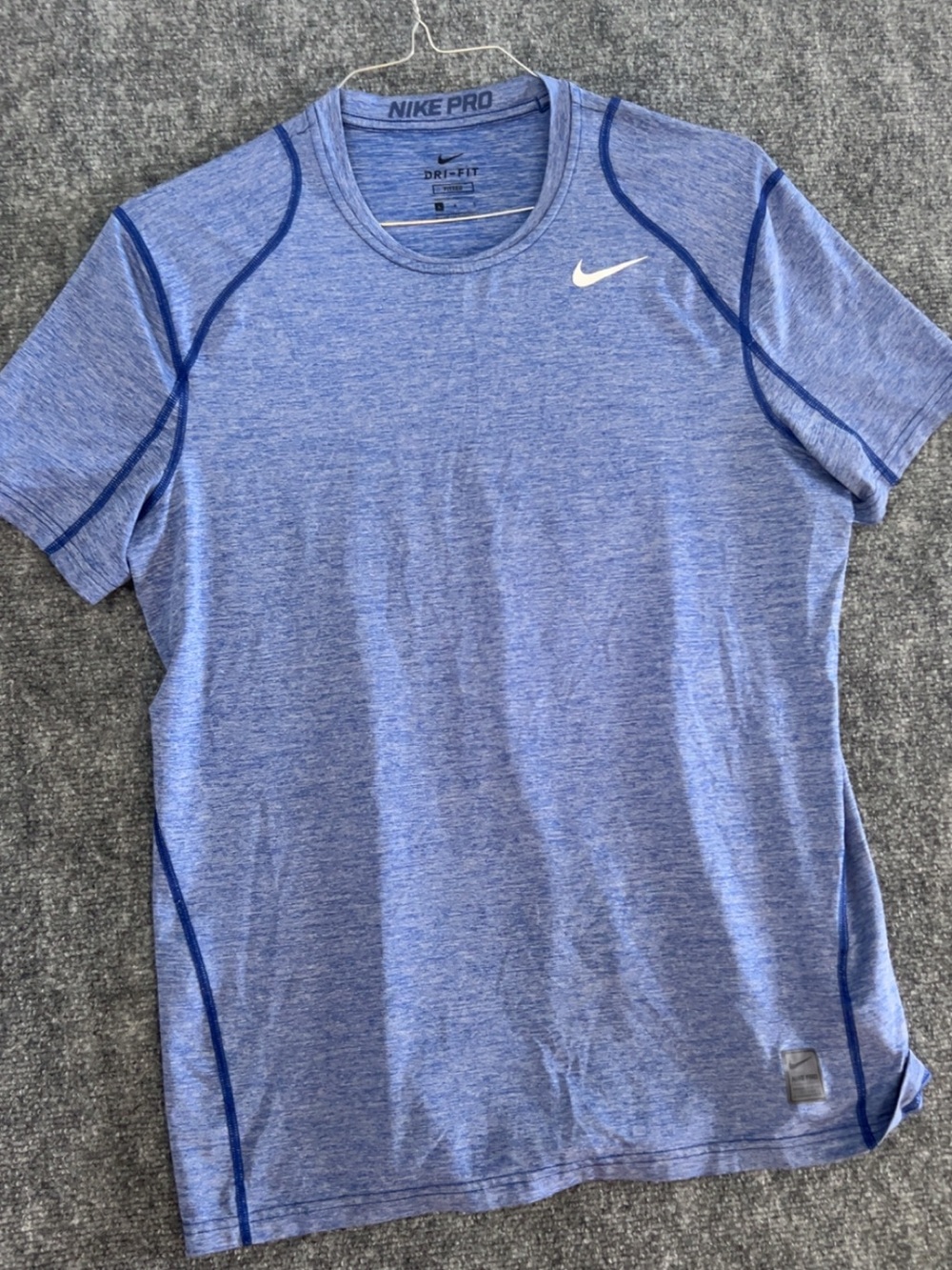 Nike Pro Dri-FIT Blue Short-Sleeve T-Shirt Size L